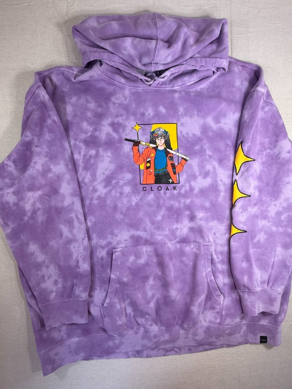 Cloak *RARE* Limited Ed Protagonist Anime Markiplier Purple Tie Dye Hoodie 4XL